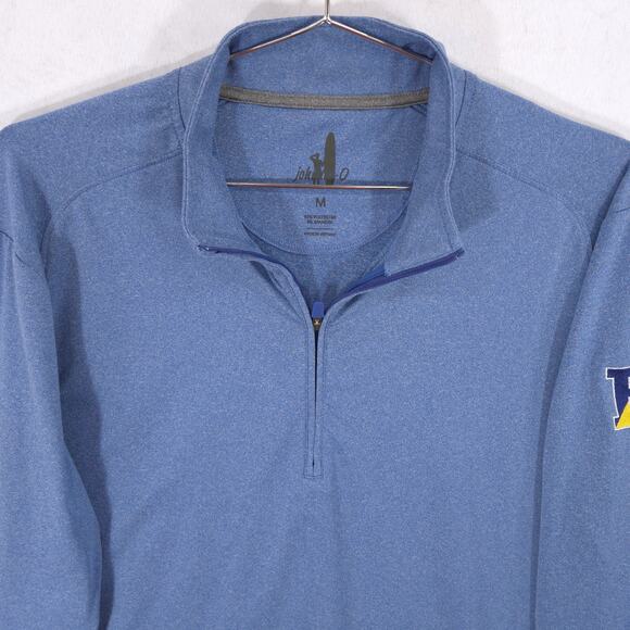 Johnnie O Pullover Mens M Blue Heather Flex Prep Formance 1/4 Zip Long Sleeve - Picture 2 of 9